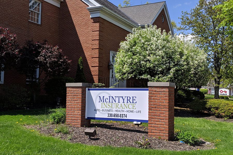 Hudson, OH - McIntyre Insurance Office Location Building and Sign